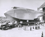 Moving the fuselage of the Flying Boat.