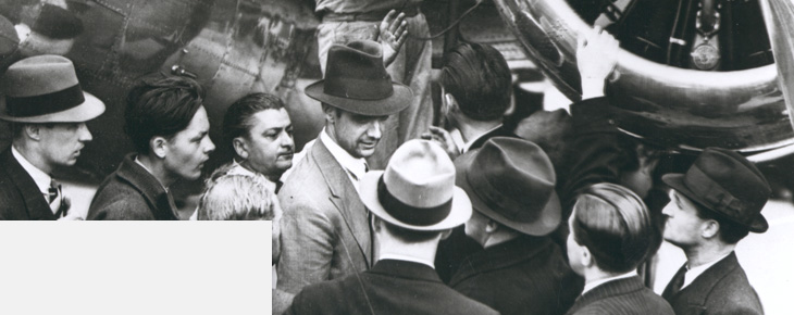 A picture of Howard Hughes before the Around the World Flight, 1938