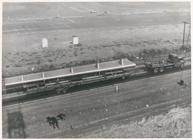 Photograph of the Hughes Flying Boat wing in transport, California, June 1946
