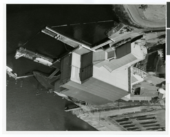 Aerial view of Hughes Helicopters Division of Summa Corporation, Culver City, California, circa late 1950s