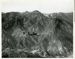 Aerial photograph of the TWA Constellation's test flight, May 2, 1947