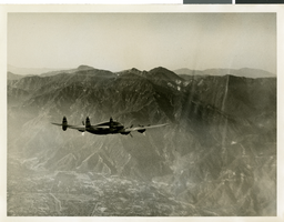 Aerial photograph of the TWA Constellation on a test flight, May 2, 1947