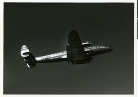 Aerial photograph of the TWA Constellation test flight, May 2, 1947