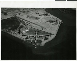 Aerial photograph of XF-11 aircraft before test flight, Culver City (Calif.), April 1947