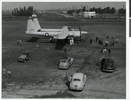 Aerial photograph of the second XF-11, Culver City, California, April 3, 1947