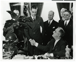Howard Hughes accepting the Harmon Trophy, March 2, 1937