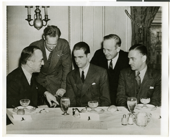 Photograph of Howard Hughes at a luncheon, March 4, 1937