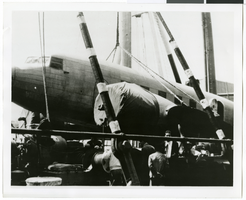 Photograph of one of Howard Hughes' planes, circa late 1930s