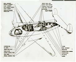 Photograph of a sketch of Lockheed 14 airplane, June 10, 1938