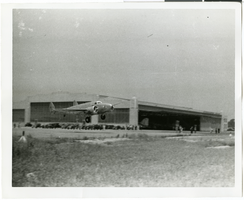 Photograph of Howard Hughes' Lockheed 14 airplane, circa late 1930s
