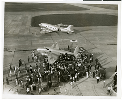 Photograph of the Lockheed 14 aircraft at Floyd Bennett Field, New York, July 10, 1938