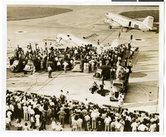 Photograph of the Lockheed 14 aircraft at Floyd Bennett Field, New York, July 10, 1938
