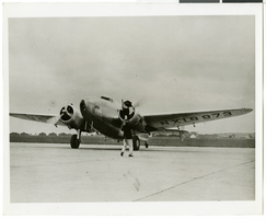 Photograph of the Lockheed 14 aircraft at Le Bourget Airfield, France, 1938