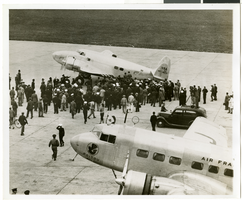 Photograph of the Lockheed 14 aircraft in France, July 11, 1938