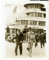 Photograph of Howard Hughes at Le Bourget, France, July 1938