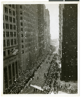Photograph of a parade procession, New York, July 15, 1938
