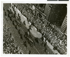 Photograph of a parade procession, New York, July 15, 1938