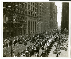 Photograph of a parade procession, New York, July 15, 1938