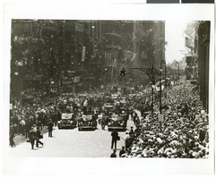 Photograph of a parade procession, New York, July 15, 1938
