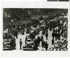 Photograph of a parade procession, New York, July 15, 1938