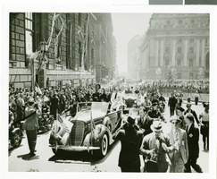 Photograph of a parade for Howard Hughes, New York City, July 15, 1938