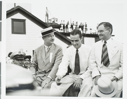 Photograph of Howard Hughes and others, Chicago, 1938