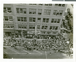Photograph of a parade for Howard Hughes, Chicago, 1938