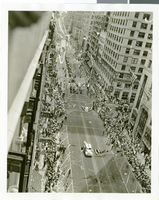 Photograph of a parade for Howard Hughes, Chicago, 1938