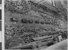 Photograph of a parade for Howard Hughes, Chicago, 1938