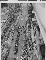 Photograph of a parade for Howard Hughes, Chicago, 1938