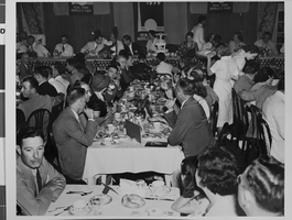 Photograph of a banquet for Howard Hughes, Texas, 1938