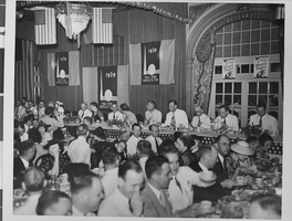 Photograph of a banquet for Howard Hughes, Texas, 1938