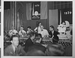 Photograph of a banquet for Howard Hughes, Texas, 1938