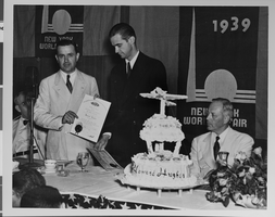 Photograph of a banquet for Howard Hughes, Texas, 1938