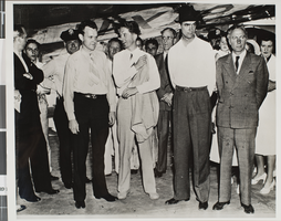 Photograph of Howard Hughes and other men, circa late 1930s