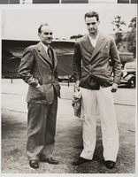 Photograph of Howard Hughes and Edmund T. Allen, Seattle, Washington, July 7, 1938