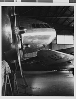 Photograph of Howard Hughes's plane, circa late 1930s