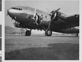 Photograph of Howard Hughes's plane, circa late 1930s