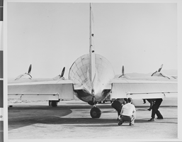 Photograph of Howard Hughes's Stratoliner in Glendale, California, August 30, 1939