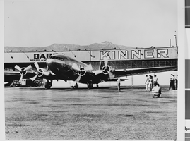 Photograph of Howard Hughes's airplane, circa late 1930s