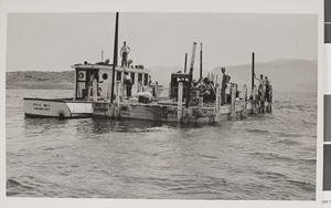 Photograph of people on a boat, circa 1943