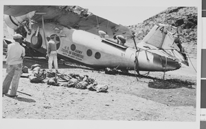 Photograph of Howard Hughes's Sikorsky S-43 at Lake Mead, circa 1943