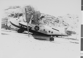 Photograph of Howard Hughes's Sikorsky S-43 at Lake Mead, circa 1943