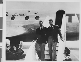 Photograph of Howard Hughes and others, circa 1943