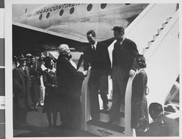 Photograph of Howard Hughes and others, circa 1943