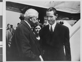 Photograph of Howard Hughes and others, circa 1943