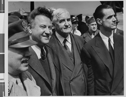 Photograph of Howard Hughes and others, circa 1943