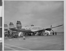 Photograph of Howard Hughes and others, circa 1943