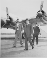 Photograph of Howard Hughes and others, circa 1943
