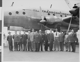 Photograph of Howard Hughes and others, circa 1943